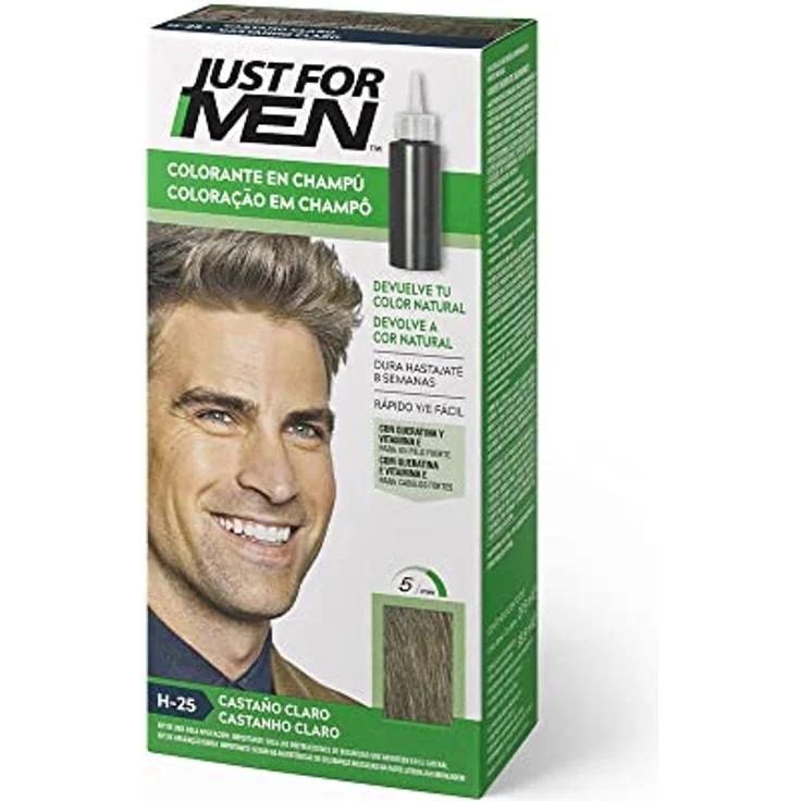 Just For Men Castaño Claro, Haarfärbemittel in 30 ml für langanhaltende Farbgebung und einfache Anwendung