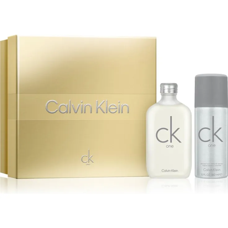 Calvin Klein CK One Geschenkset Unisex, Duftset mit Eau de Toilette 100 ml und Deodorant Spray 150 ml in frischen Zitrusdüften