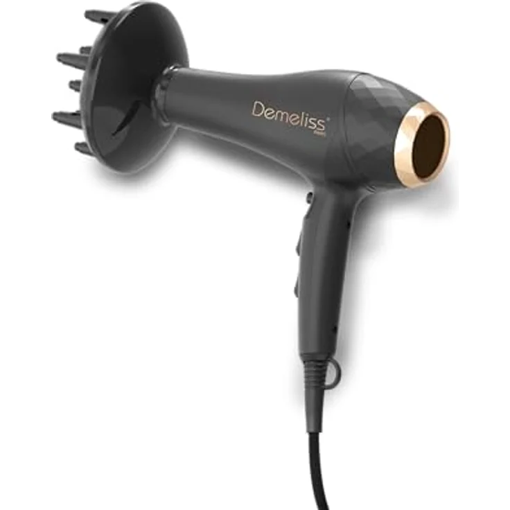 Demeliss Saint Algue Demeliss Salon Series 2200 Haartrockner, 2200 Watt AC-Motor mit Konzentrator und Diffusor – Bild 4