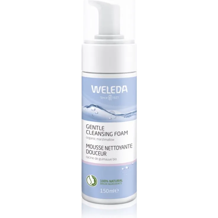 Weleda Cleansing Care, sanfter Reinigungsschaum für normale Haut und Mischhaut, 150 ml, vegan und dermatologisch getestet
