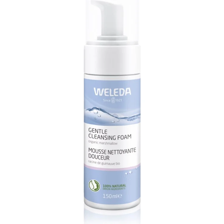 Weleda Cleansing Care, sanfter Reinigungsschaum für normale Haut und Mischhaut, 150 ml, vegan und dermatologisch getestet