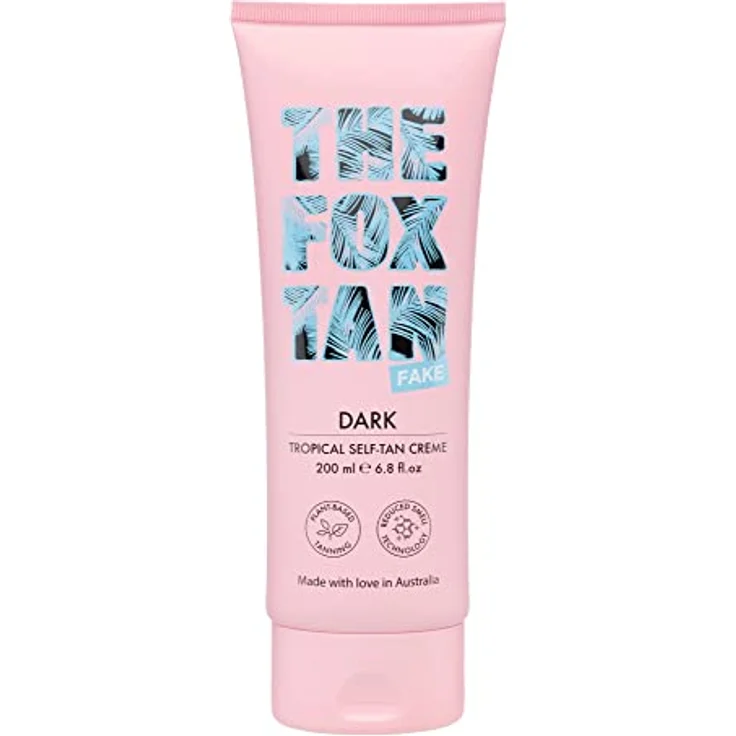 The Fox Tan - Selbstbräuner für den Körper - Dark Tropical Self-Tan Creme - mit 100% natürlicher DHA, Selbstbräunungs-Creme ohne Selbstbräuner-Geruch, 200 ml – Bild 1