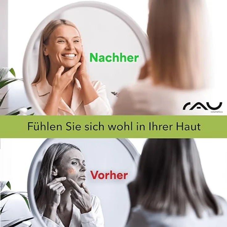 RAU Cosmetics® Silbercreme mit kolloidalem Silber [GEGEN UNREINE HAUT] - inkl. praktischem Dosieraufsatz - Silvercream 50ml bei Akne - Anti Pickel Creme mit Zink & Salicylsäure (für alle Hauttypen) – Bild 2