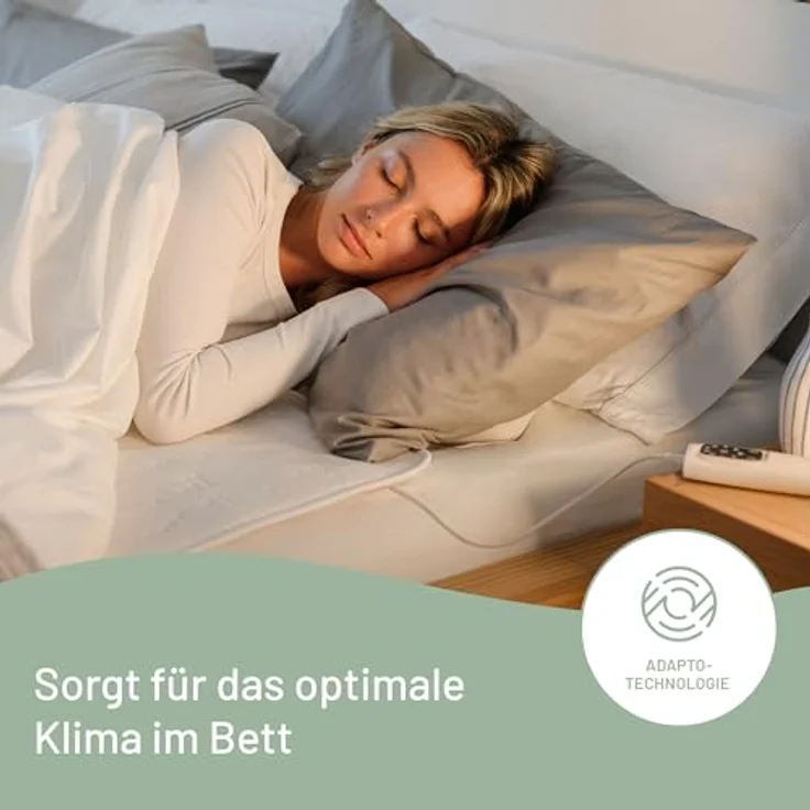 Imetec Heizdecke 16965, Wärmematte mit 6 Temperatureinstellungen, Schnellaufheizfunktion und integrierter Abschaltautomatik, 160x150 cm, Polyester – Bild 2