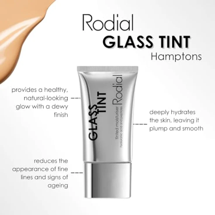 Rodial Glass Tint Moisturiser, getönte Tagescreme zur Hautunebenheitskorrektur, Farbton 1 Hamptons, 30 ml – Bild 3