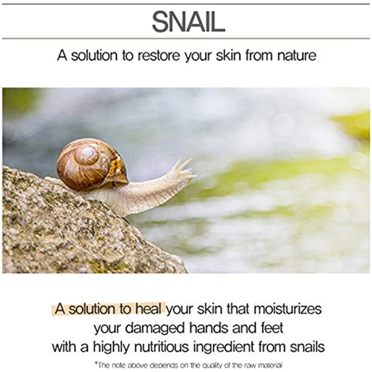 MIZON SNAIL HAND & FOOT CREAM (100ml) Feuchtigkeitsspendende Anti-Aging Creme mit Schneckenextrakt, reichhaltige Textur – Bild 3