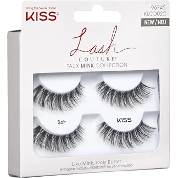 KISS LASH COUTURE DOUBLE PACK - Soir, Faux Mink Wimpern, knotenfreies Wimpernband, vegan und tierversuchsfrei – Bild 2