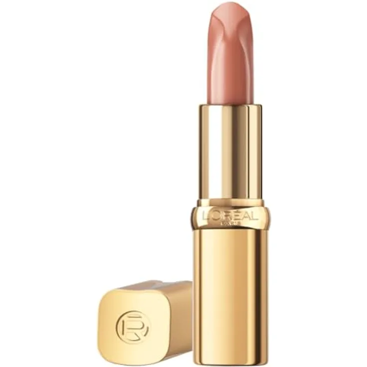 L'Oréal Paris Lippenstift für ein seidiges Finish und 12 Stunden Feuchtigkeit, 75% pflegende Inhaltsstoffe, Color Riche Satin Nude, Farbe: 505 Nu Resilient, 1.8 g