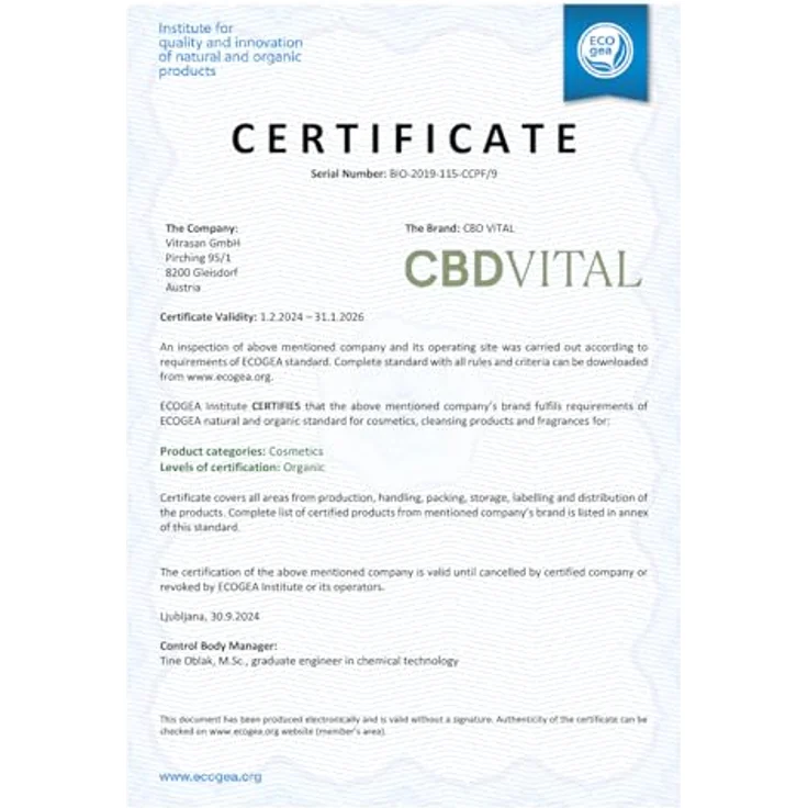 CBDVITAL CBD Fußcreme für trockene & beanspruchte Füße, mit Cannabidiol, Aloe Vera, Urea, Salbei, Rosmarin, 100 ml Bio-Naturkosmetik – Bild 3