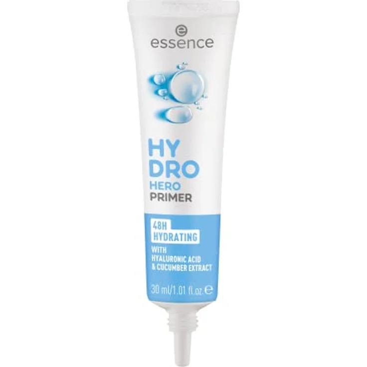essence HYDRO HERO PRIMER, feuchtigkeitsspendender Primer mit Hyaluronsäure, vegan, ölfrei, ohne Alkohol und Parabene, 3er Pack (3x30ml), Weiss – Bild 2