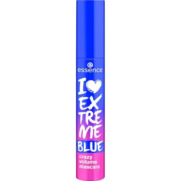 essence cosmetics I LOVE EXTREME BLUE crazy volume mascara, Blau, langanhaltend, schwunggebend, Extremes Volumen, farbintensiv, vegan, ohne Mikroplastikpartikel, Nanopartikel frei, ohne Parfüm, 1er Pack (12ml) – Bild 2