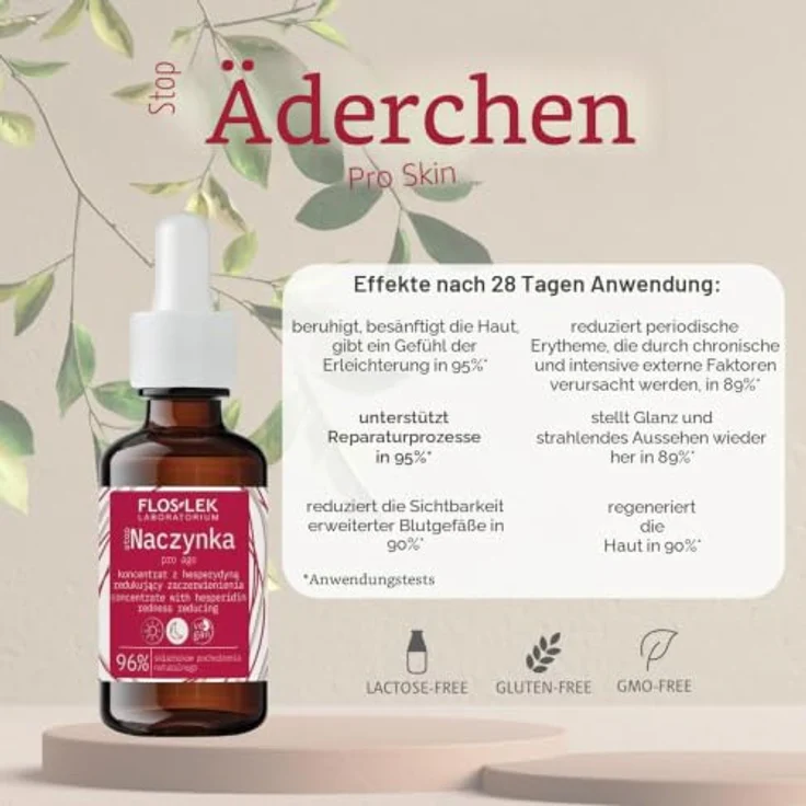 Flos-Lek Stop Naczynka, Konzentrat mit Hesperidin zur Reduzierung von Rötungen, 30 ml – Bild 5