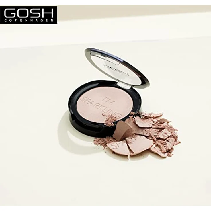 GOSH PUDER HIGHLIGHTER I'M SPARKLING, Langanhaltender Puder-Highlighter für Gesicht & Körper, Parfümfrei & Vegan, 003 Pearl Dust – Bild 5