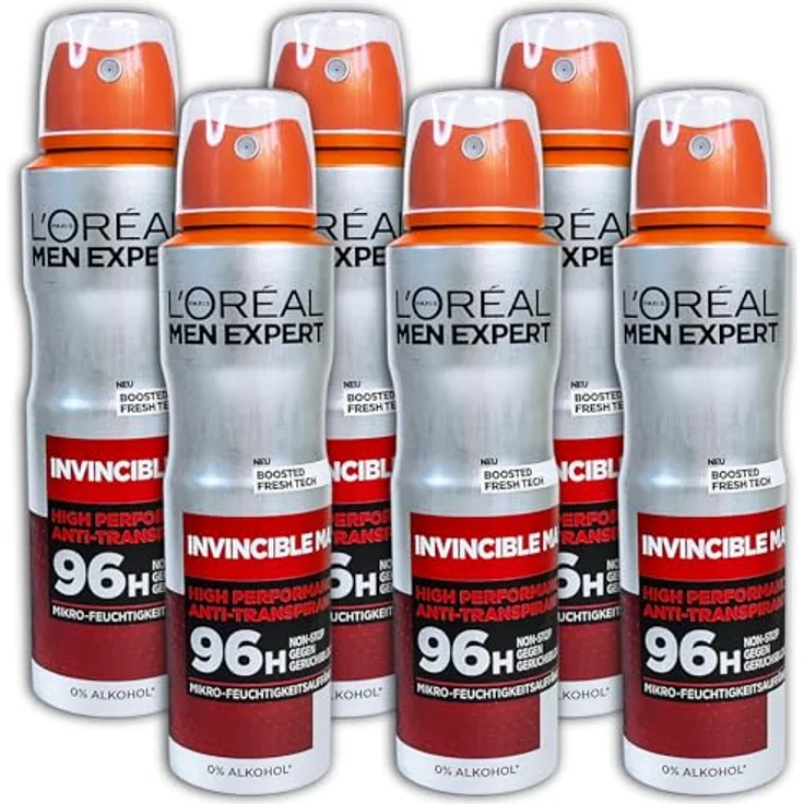 L'Oréal Invincible Man Anti-Transpirant 96H Non-Stop Trockenschutz Deodorant Spray 150 ml