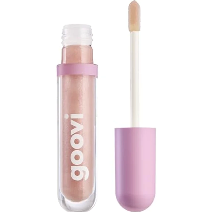GOOVI Glaze My Lips Lipgloss, Pflege & Volumen für volle, glänzende Lippen mit Hyaluronsäurekügelchen - 4,5ml – Bild 3