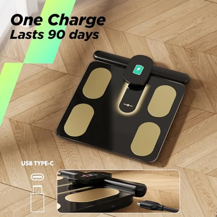 Runstar Smart Scale, digitale Personenwaage mit 8 Elektroden, Bluetooth-Verbindung und umfassender Körperzusammensetzungsanalyse – Bild 7
