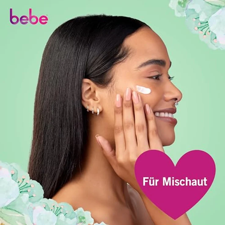 bebe Mattierende Pflege (50ml) für Mischhaut, 24h Feuchtigkeit, mit grünem Tee, vegane Formel – Bild 2