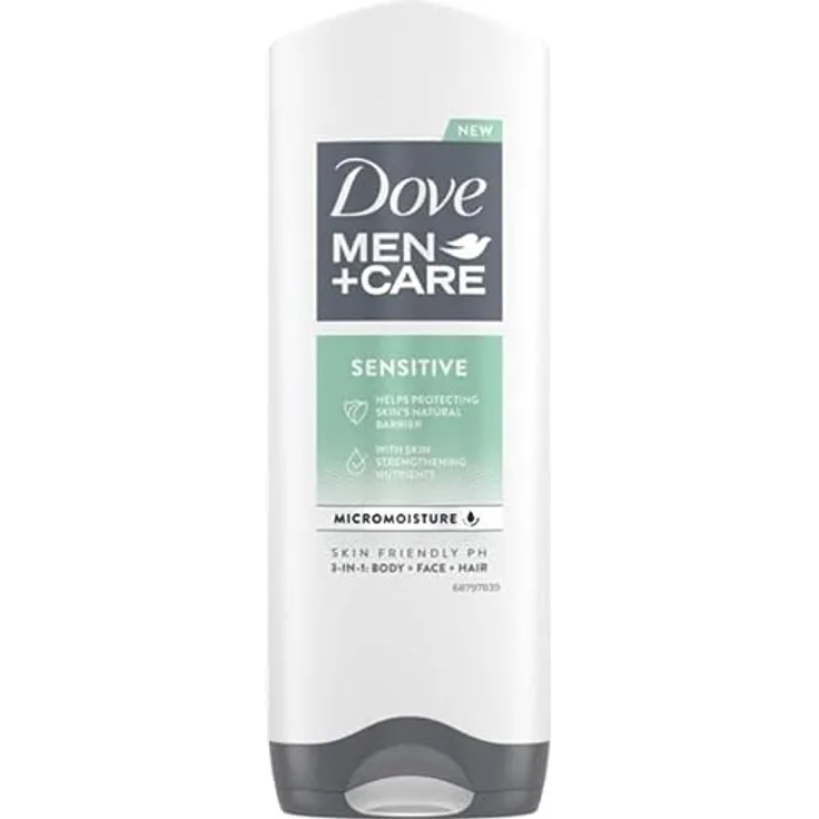 6er Pack - Dove Duschgel Men+Care 3in1 - Sensitiv - 400ml