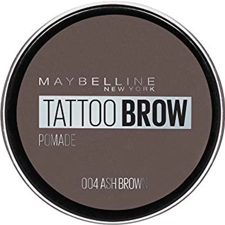 Maybelline New York Augenbrauenfarbe, Wasserfest und langanhaltend, Tattoo Brow Pomade, 004 Ash Brown, 3,5 ml – Bild 1