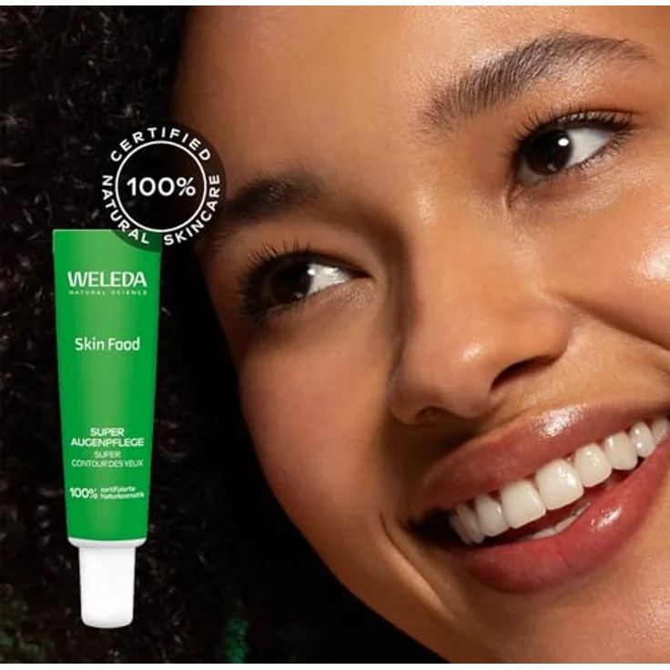 Weleda Bio Skin Food Super Augenpflege, Augencreme mit Koffein, Hyaluronsäure & Phytosqualan, reduziert Augenringe und Schwellungen, vegan, 12ml – Bild 2