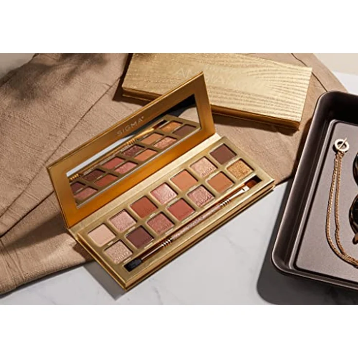 Sigma Beauty Ambiance Lidschattenpalette, 24 g, hochpigmentierte Lidschatten mit schimmernd mattem Effekt, vegan, inkl. Spiegel und Applikator – Bild 5