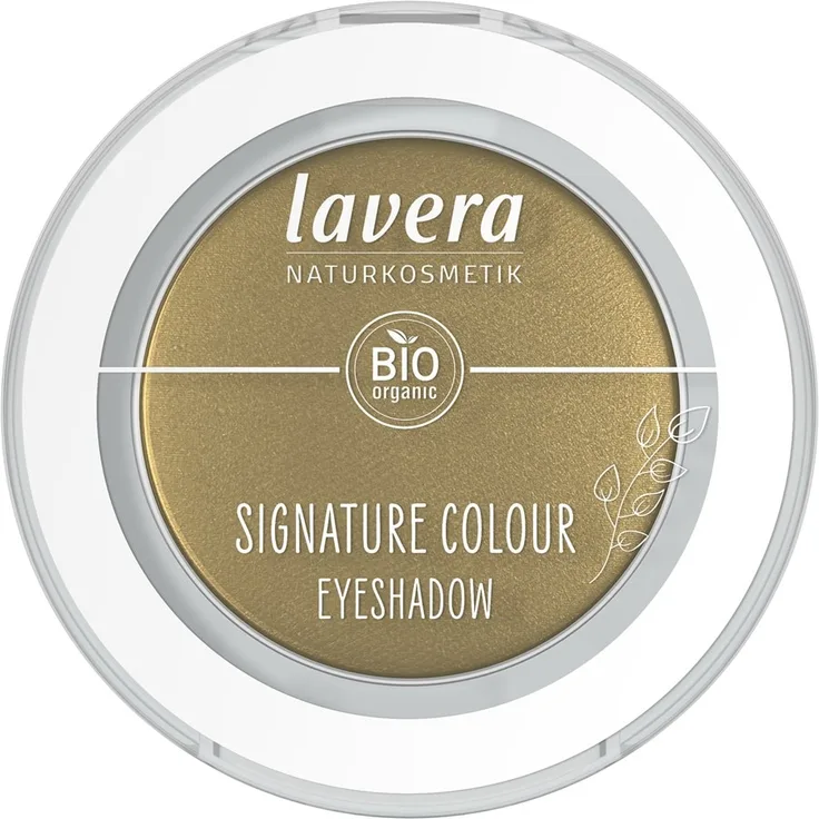 lavera Signature Colour Eyeshadow, Lidschatten 2 g in Golden Jade 07, für intensive und ausdrucksstarke Augenblicke