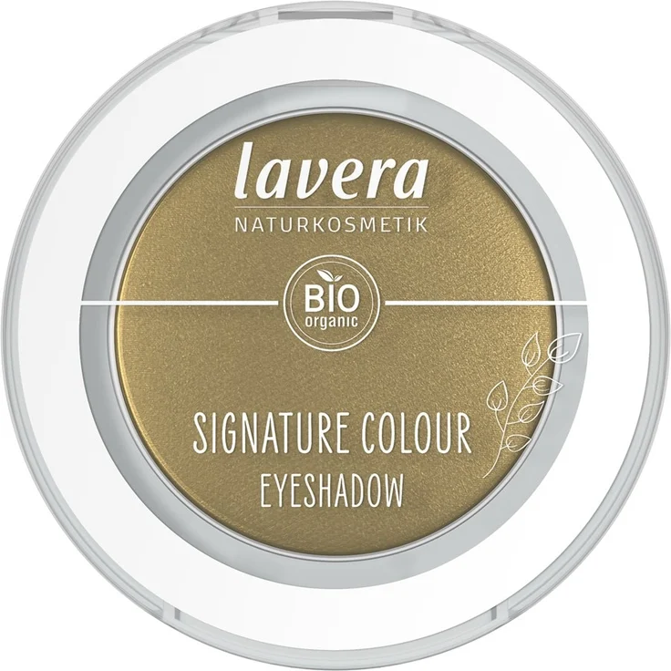 lavera Signature Colour Eyeshadow, Lidschatten 2 g in Golden Jade 07, für intensive und ausdrucksstarke Augenblicke