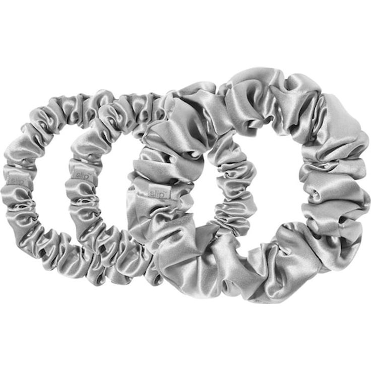 slip Hair Care Scrunchies Set, 3er Set aus 100% slipsilk™ Maulbeerseide in eleganten Beigetönen, kein Metallverschluß, reduziert Haarbruch und Abdrücke