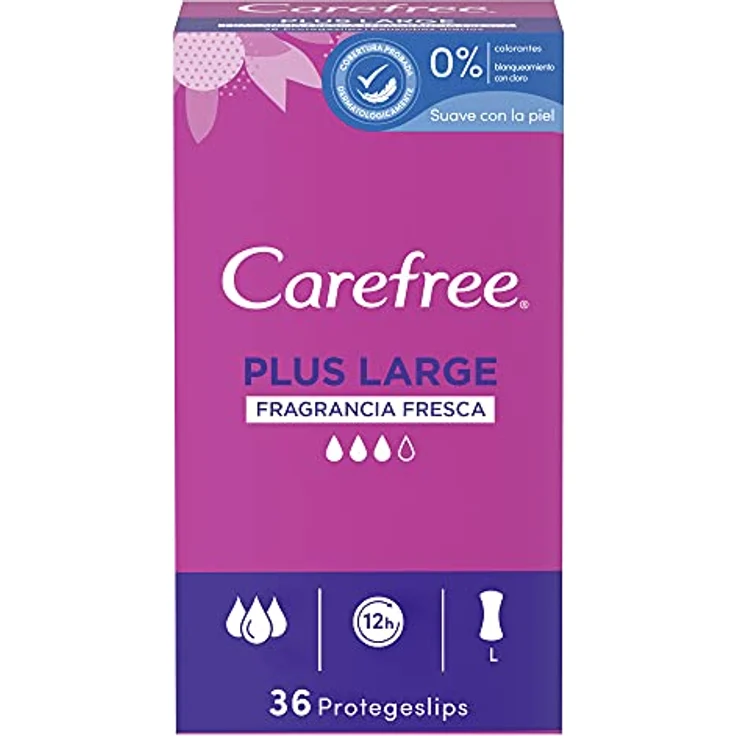 Carefree plus large maxi fresh parfümiert Slipeinlagen 36 Stück – Bild 2