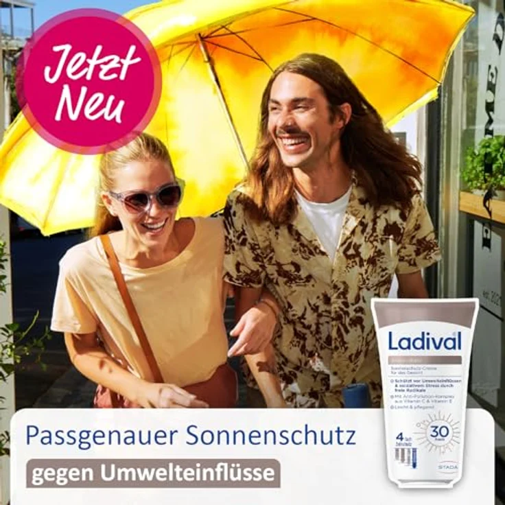 Ladival Antioxidativ Sonnencreme Gesicht LSF 30, Pflege mit Anti-Pollution-Komplex, Vitamin C und E, 4-fach Zellschutz, schweißresistent, UVA- und UVB-Schutz, 50ml – Bild 3