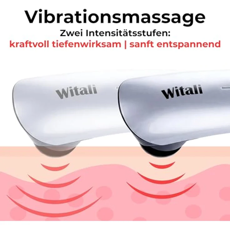 smartEC Witali elektrisches Handmassagegerät, inkl. 3 Wechselmassageaufsätzen, ergonomisch und kabelgebunden, 15 W Leistung – Bild 5