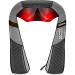 RENPHO Nackenmassagegerät mit Wärme, 4D-Tiefenknetmassage und 3 Intensitätsstufen, Rückenmassagegerät für Zuhause und Auto