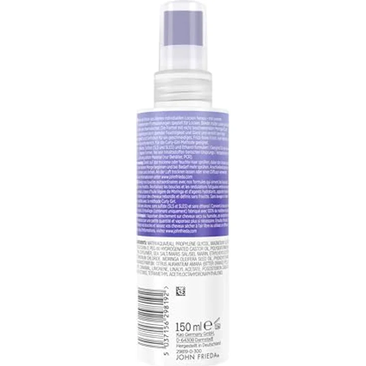 John Frieda Frizz Ease Belebender Wellenauffrischer, 200 ml, für welliges & lockiges Haar, silikonfrei, sulfatfrei, vegane Formel mit Moringa-Öl – Bild 2