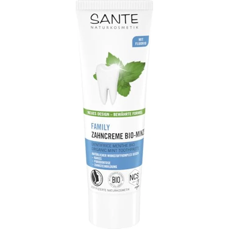 Sante Naturkosmetik Bio-Minze 75 ml, für saubere Zähne & frischen Atem – Bild 2