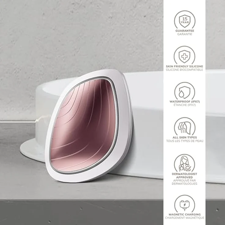 Geske Soniczny Massagegerät Cool & Warm 9in1 mit App, Gesichtsmaske in Starlight, 1 ml – Bild 6