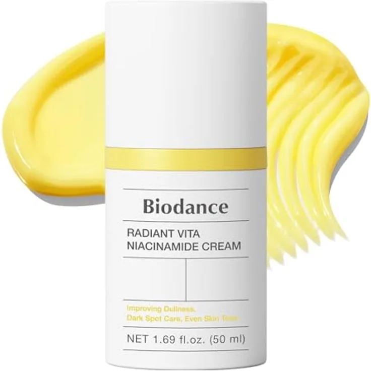 Biodance Radiant Vita Niacinamide Cream 50ml – Gesichtscreme gegen dunkle Flecken, intensive Feuchtigkeit & Glow, Korean Skin Care