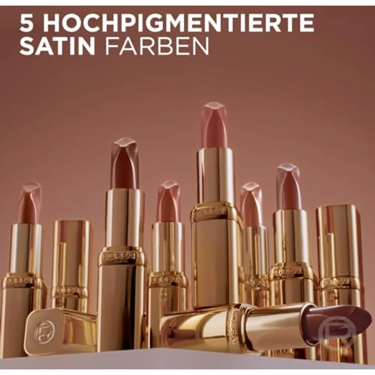 L'Oréal Paris Lippenstift für ein seidiges Finish und 12 Stunden Feuchtigkeit, 75% pflegende Inhaltsstoffe, Color Riche Satin Nude, Farbe: 550 Nu Unapologetic, 1.8 g – Bild 3