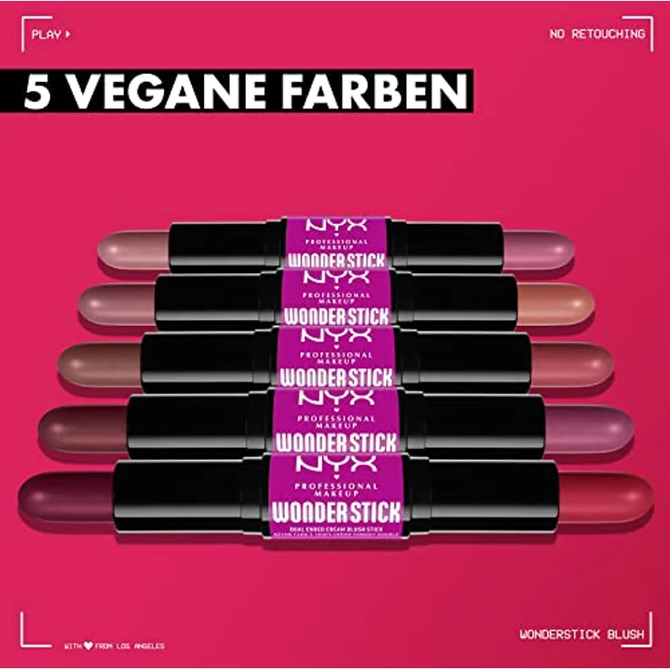NYX Professional Makeup Wonder Stick Blush, Rouge-Stift mit feuchtigkeitsspendender Hyaluronsäure, 8 g, HONEY ORANGE N ROSE – Bild 5