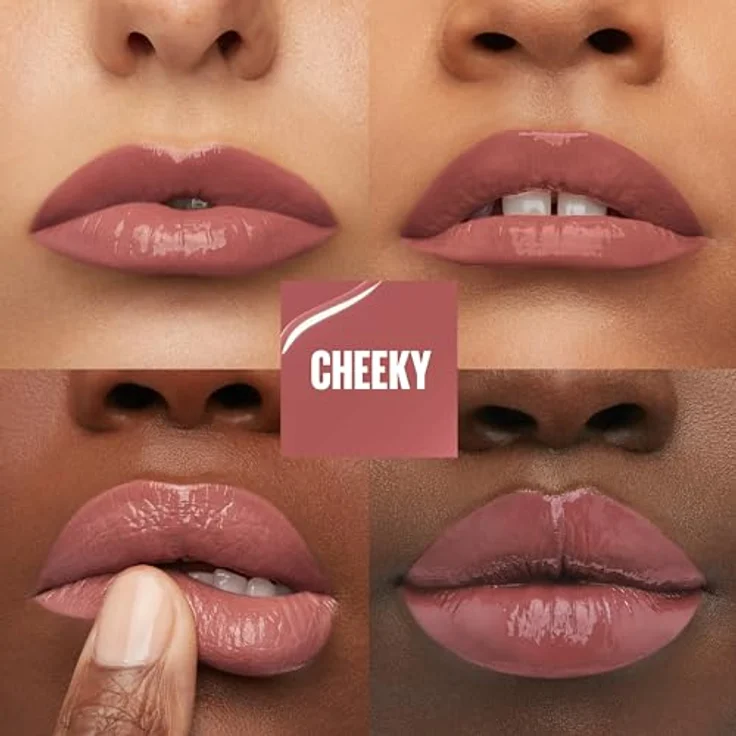 Maybelline New York Super Stay Vinyl Ink, flüssiger Lippenstift mit 16 Stunden Halt und glänzendem Finish, Nr. 35 Cheeky, 2 x 4,2 ml – Bild 4