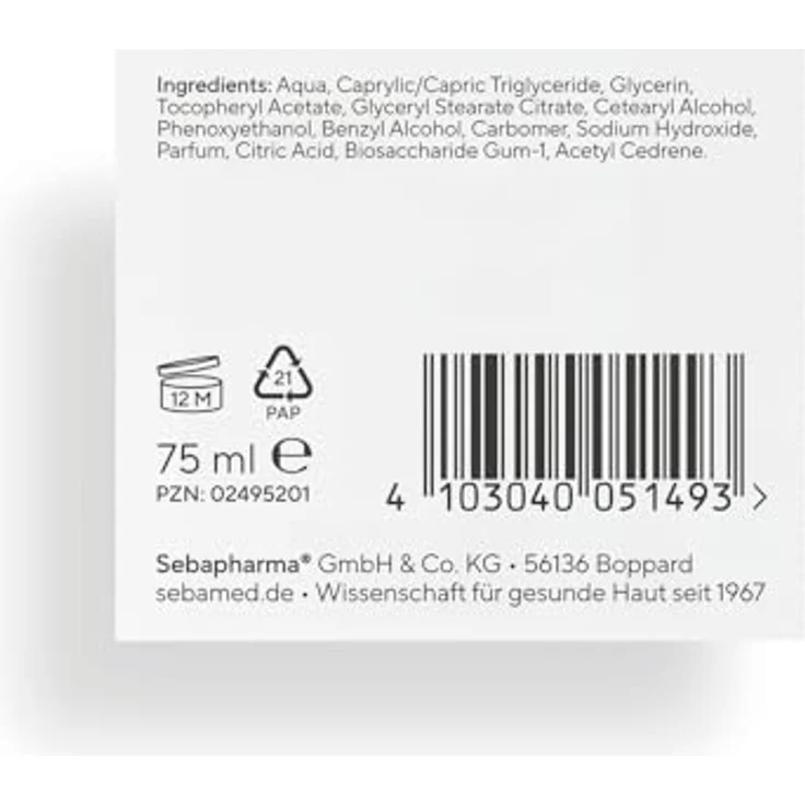 Sebamed Gesichtscreme Vitamin E 75ml, Feuchtigkeitscreme mit UV-Schutz und 24h Hydration für empfindliche Haut, pH 5,5 – Bild 2