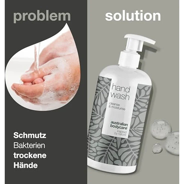 Teebaumöl Handseife 500 ml | Antibakterielle Teebaumöl Seife gegen trockene, rissige Hände | Natürliche Seife gegen schwitzige & juckende Hände | Tea Tree Oil Hand Wash | 100% Vegan – Bild 2