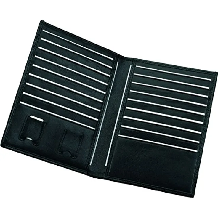 Alassio 42004 - Kreditkarten-Etui, aus hochwertigem Leder, ca. 15 x 11 x 1 cm ,schwarz