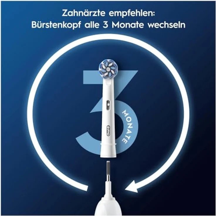 Oral-B Aufsteckbürsten Pro Sensitive Clean, X-förmige Borsten, ultra-weiche Borsten, blau – Bild 7