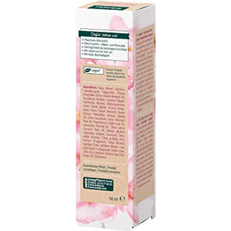 Kneipp Pflege Gesichtspflege Leichte Gesichtspflege Mandelblüten Hautzart 50 ml Tagespflege für Damen und Herren – Bild 2