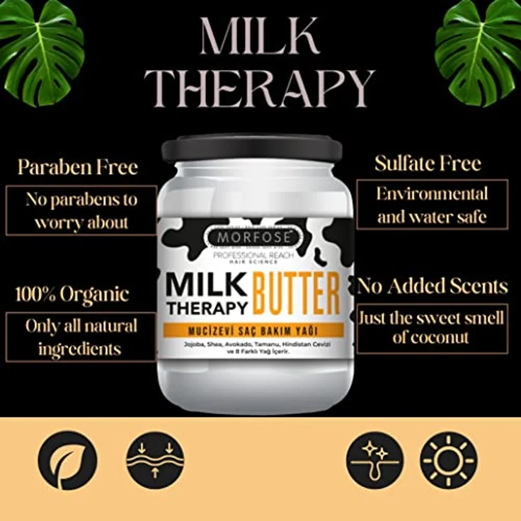 Morfose Milk Therapy Butter Hair Oil 200ml - Nährendes, feuchtigkeitsspendendes und schützendes Haaröl, verleiht Glanz und reduziert Haarbruch – Bild 3