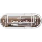 essence cosmetics brow powder set, Augenbrauen, Nr. 01 light ; medium, mehrfarbig, 2 Braun-Töne, definierend, sofortiges Ergebnis, matt, vegan (2,3g)