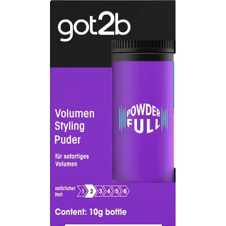 got2b Styling Puder Powderfull (10 g), Haarpuder verleiht sofortiges Volumen direkt am Ansatz, Volumenpuder mit leichter Formel für natürlich aussehenden Halt