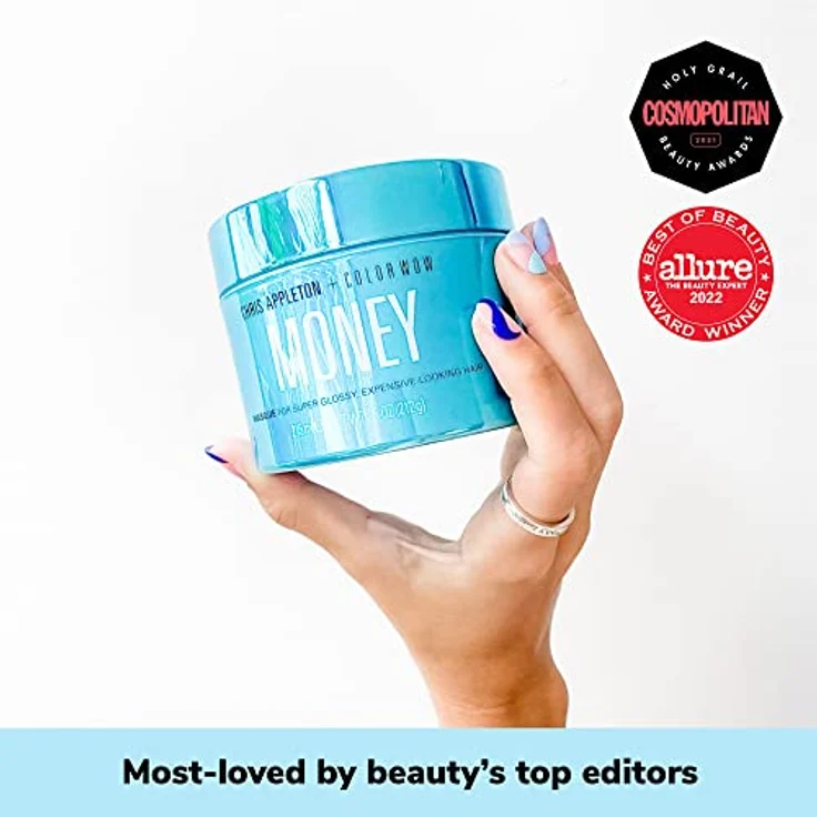 COLOR WOW Moisturizing Haarmaske Money 215 ml – Maske für trockenes und geschädigtes Haar, feuchtigkeitsspendendes Haar – Pflege und Hitzeschutz für das Haar, blau – Bild 4