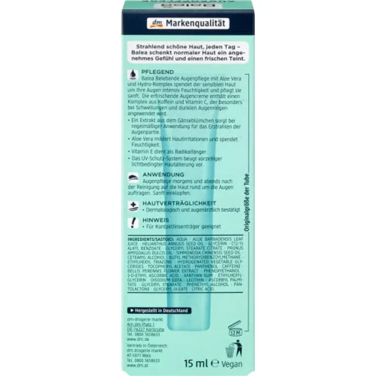 Balea belebende Augencreme – Bild 4