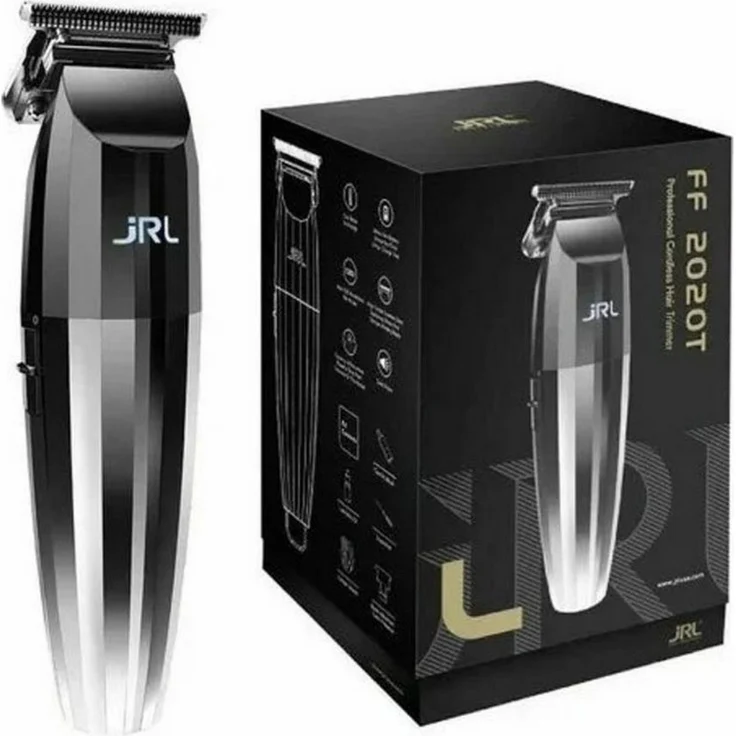 JRL Fresh Fade 2020T Trimmer, Professioneller Haarschneider mit 360° T-Klinge, Silber